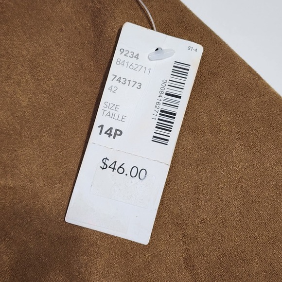 REITMANS Vegan Suede Skirt Womens 14P Faux Leather Ethical Mini Western NEW Boho - Picture 3 of 16